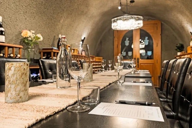 Join us in our cozy library room surrounded by decades of Schug wine.