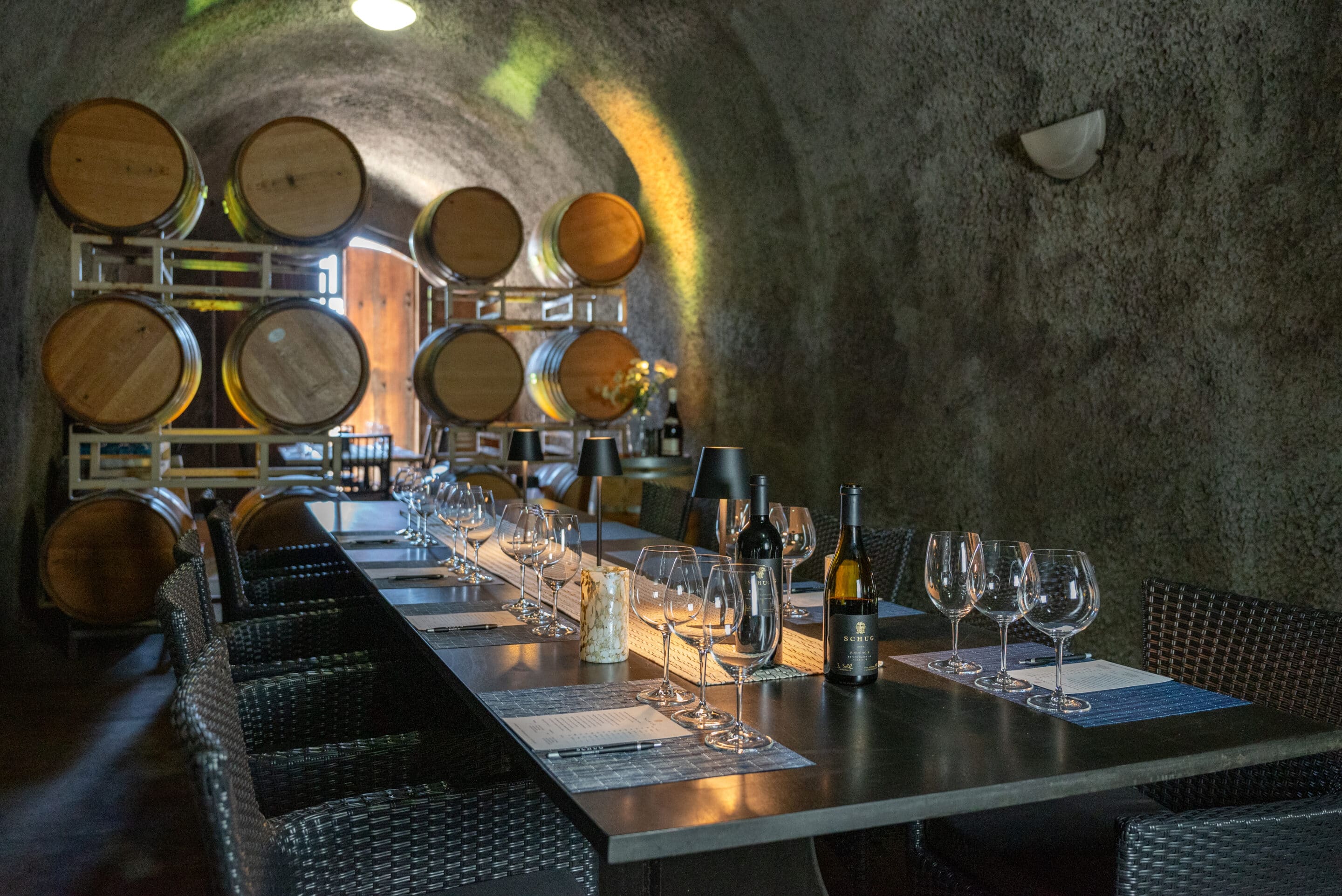 Join us in the caves for a special tasting of estate wines.